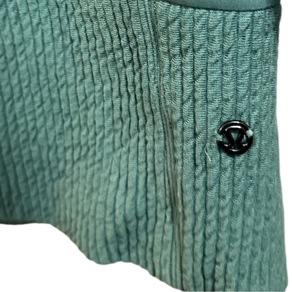 Lululemon On Repeat Mock Neck Pullover Sweater Green Smoke Size 4 - Picture 11 of 14